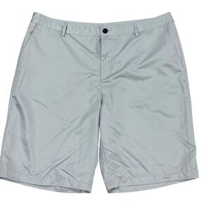 Adidas Mens Climalite Golf Shorts Gray Flat Front Performance Size 38 EUC 11"